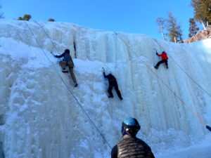 Ice climb Gooseberry Falls: cling to the ice