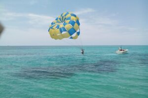 Parasailing the Jamaican Coast: A natural mystic blowing through the air