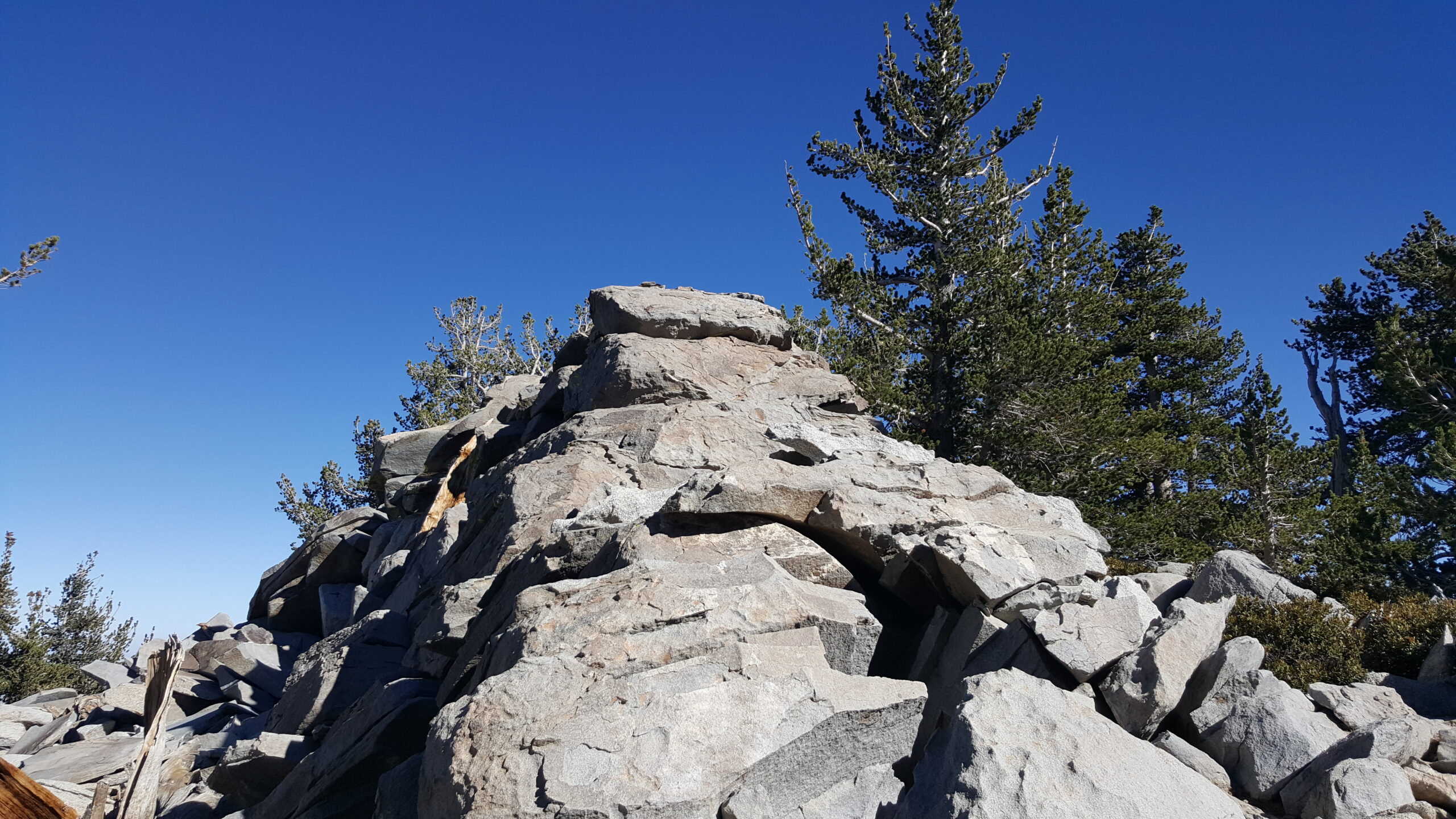 Bag Miller Peak on the way down, but as you can see it's all fragile slabs of rock at the summit