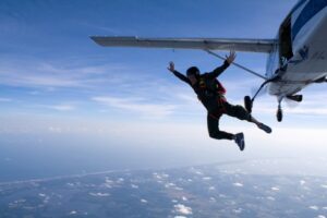 Skydiving: Skydive: Jump out of a perfectly good plane