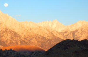 Mt. Whitney in the morning from Lone Pine