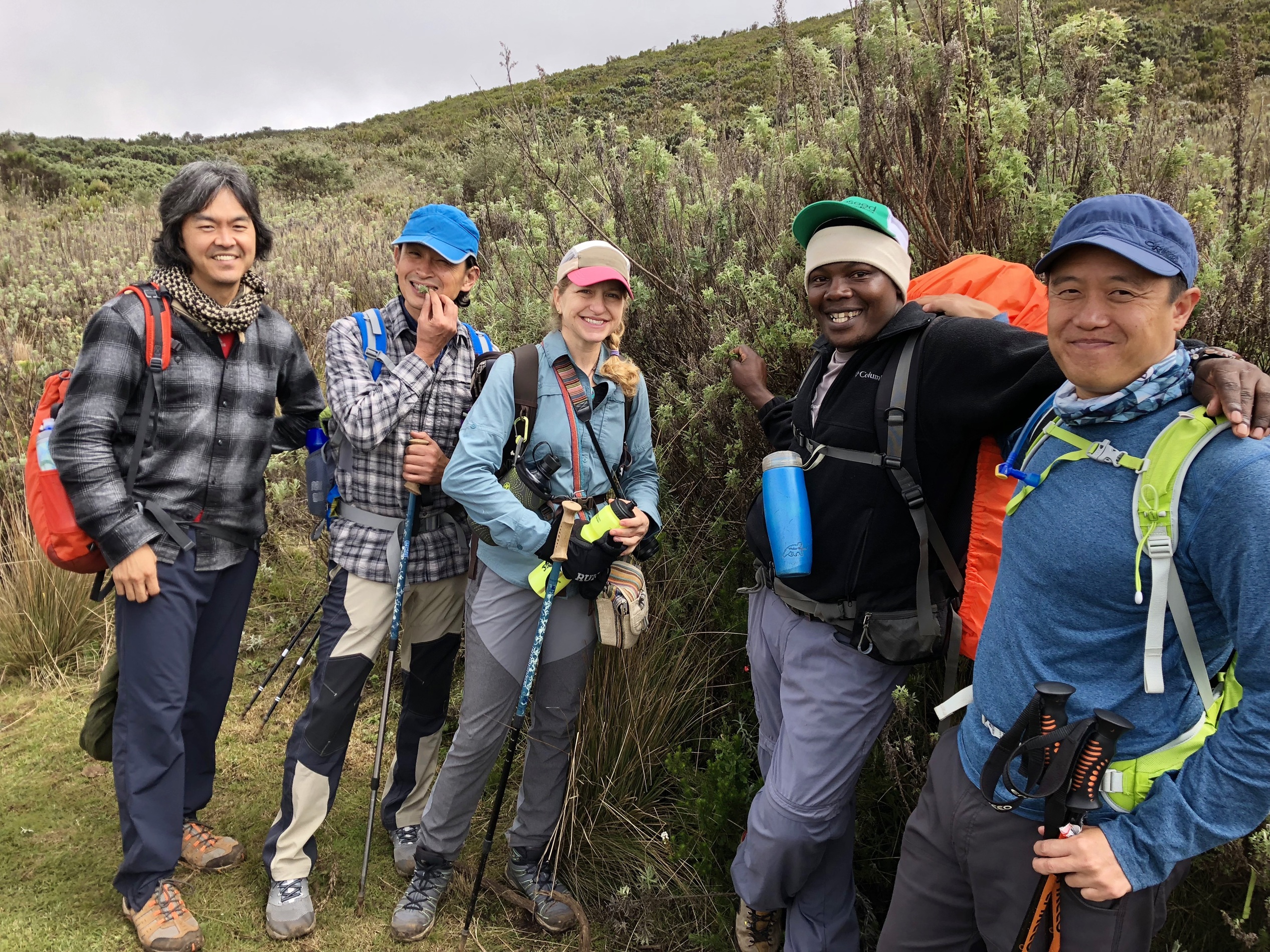 Summit Kilimanjaro - hanging out with a guide