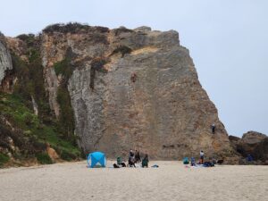 Rock climbing at Point Dume