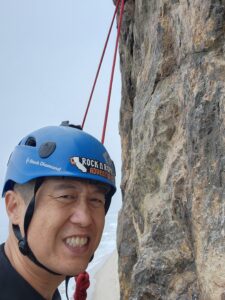 Rock climbing at Point Dume