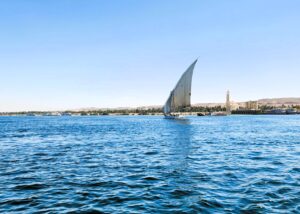 Sailing a felucca on the Nile River