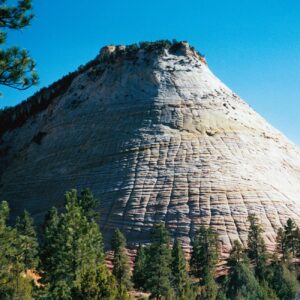 Zion - a mountain resembling a checkerboard