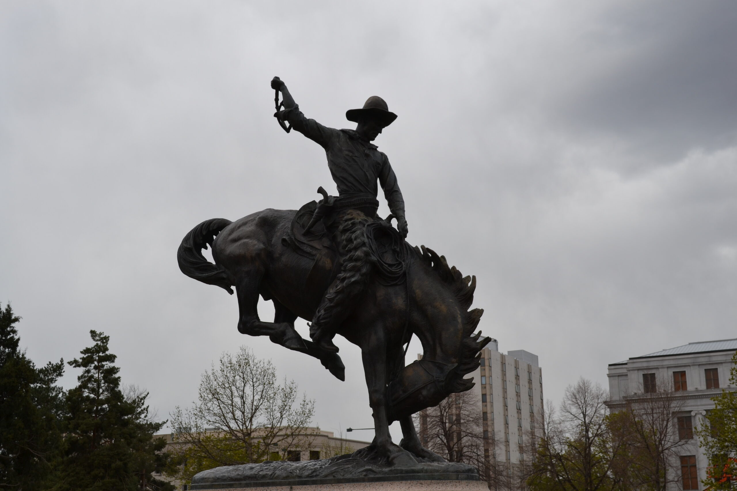 Denver cowboy statue